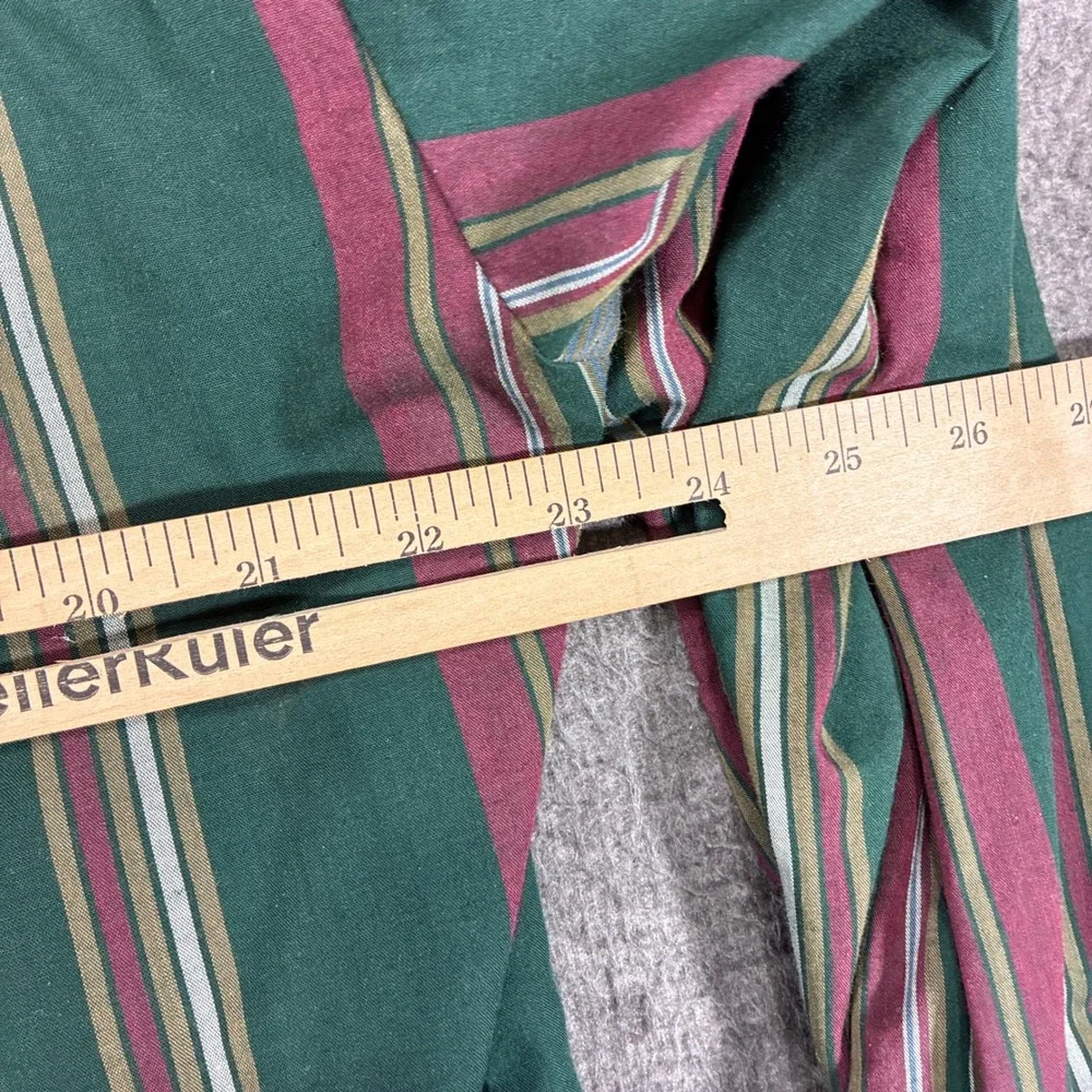 Salmon River Traders Western Shirt Mens XL Green Vintage Striped Pearl Snap - Picture 6 of 8